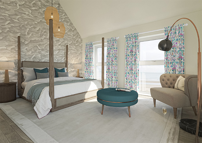 Bangalore Faux Silk, Turquoise - Made to Measure Curtain - Image 8